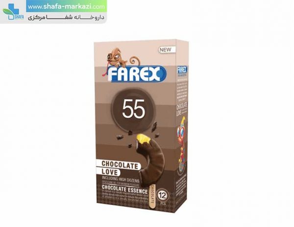 کاندوم-فارکس-55-چاکلت-بسته-12-عددی