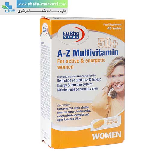 قرص-A-Z-مولتی-ویتامین-بالای-50-سال-بانوان-یورو-ویتال