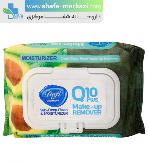 دستمال-مرطوب-پاک-کننده-آرایش-چشم-و-صورت-آووکادو-حاوی-کوآنزیم-کیوتن-دافی