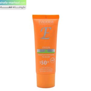 کرم-ضد-آفتاب-رنگی-بژ-متوسط-SPF50-اوی-سان-پوست-چرب